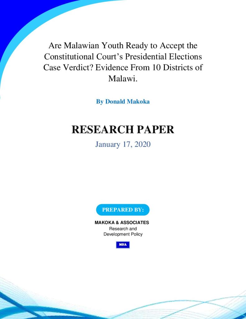 thumbnail of Malawi Elections Court Case – Youth Survey Summarized Version- Donald Makoka
